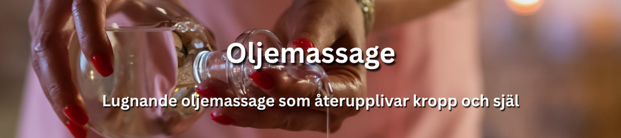 Avkopplande massage med varm olja och mjuka rörelser