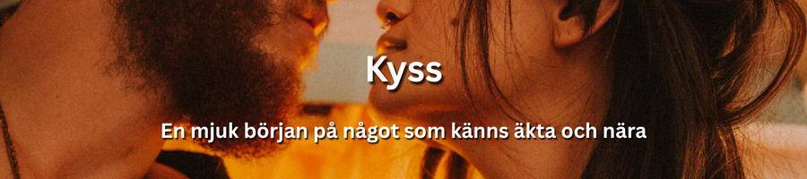 Mjuk och äkta kyss som förmedlar närhet och känsla