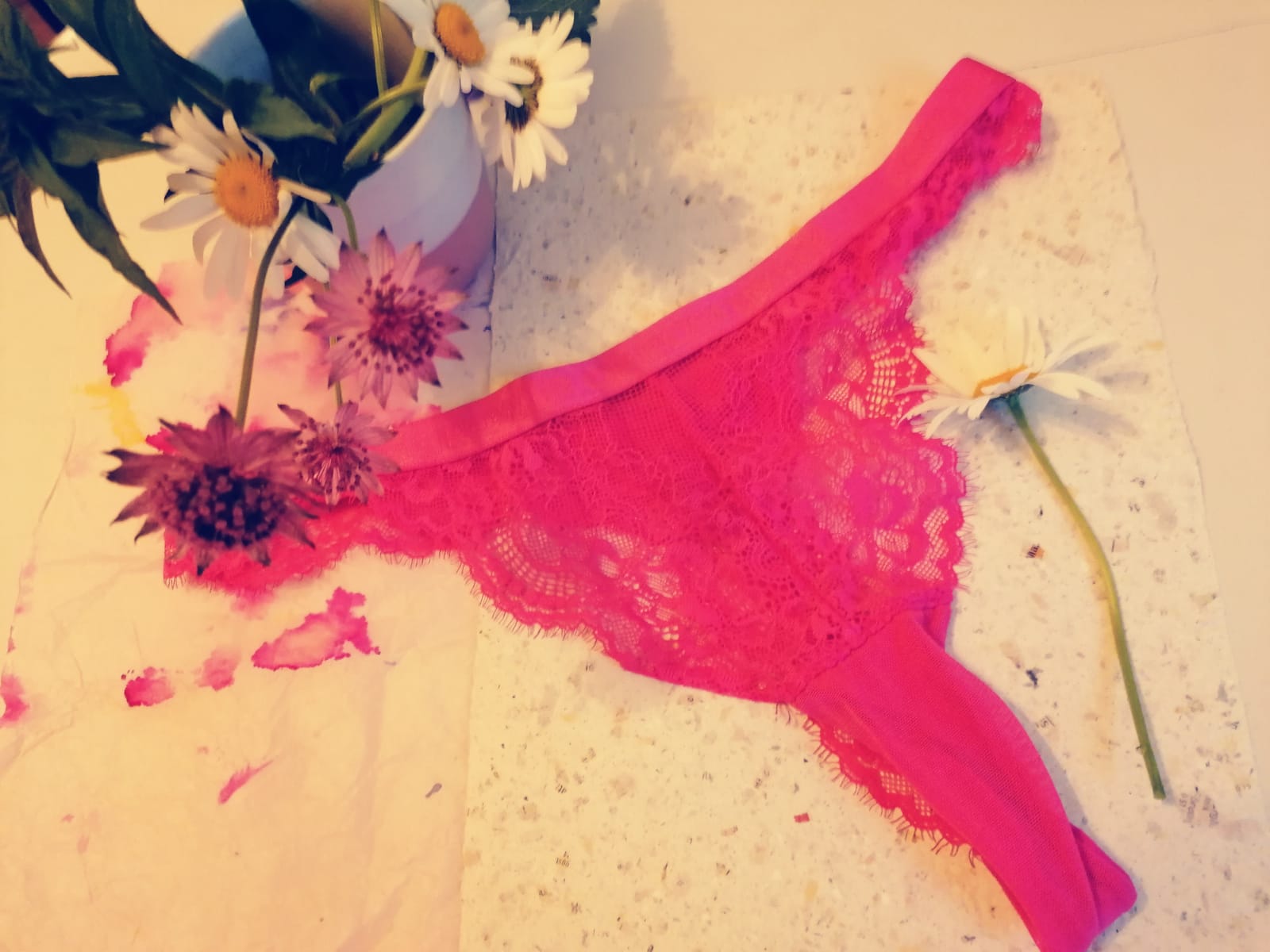 2. Flamingorosa spets-set